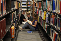 Students studying in the library. Link to Tangible Personal Property
